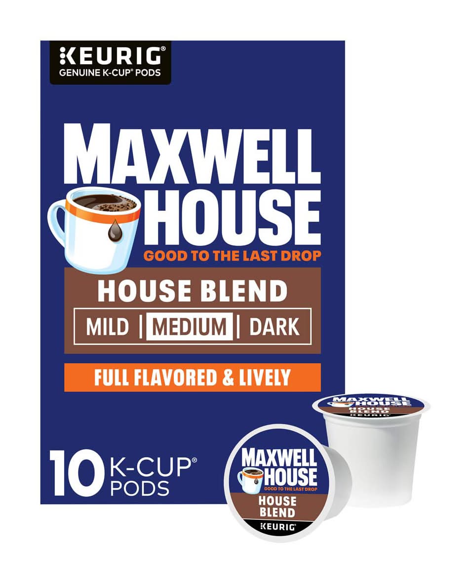 Maxwell House House Blend Medium Roast K-Cup? Coffee Pods 10 Ct Box
