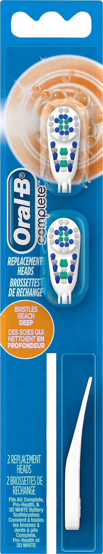 Oral-B Complete Deep Clean Battery Powered Toothbrush Brush Head (2 ct)