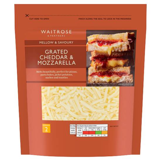 Waitrose & Partners Grated Cheddar & Mozzarella