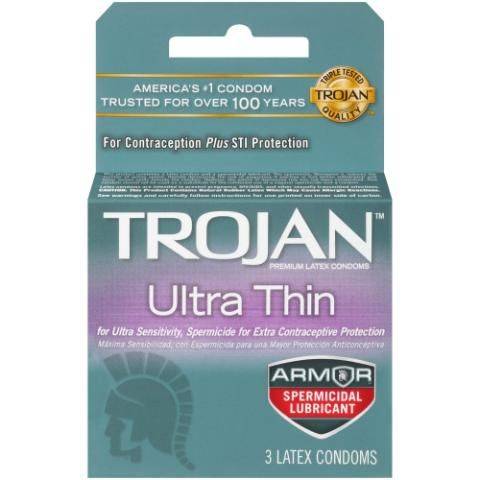 Trojan Ultra Thin Spermicidal 3 Count