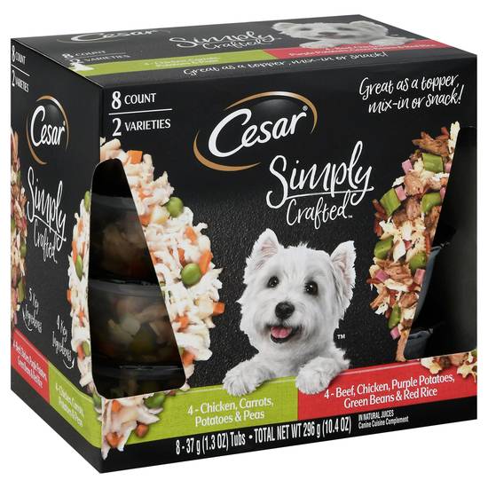 Cesar Simply Crafted Dog Food Variety pack (8 x 1.3 oz)