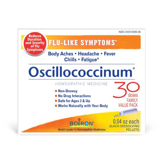 Boiron Oscillococcinum Homeopathic Medicine for Flu-Like Symptoms, 30 CT