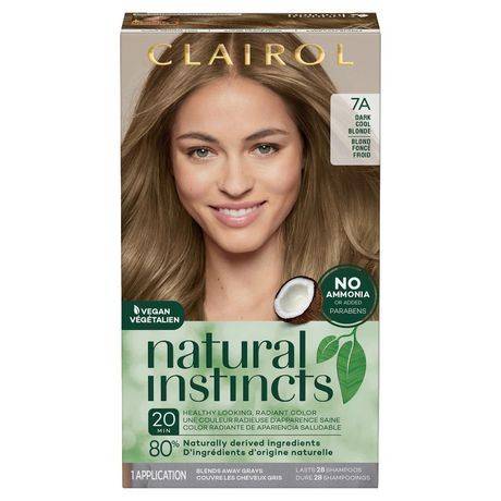 Clairol Natural Instincts Demi Permanent Hair Colour, 7A Dark Cool Blonde (150 g)