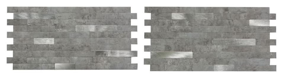 Aspect Collage 11.75 In. X 12 In. Metal And Composite Peel And Stick Backsplash In Cloud Shimmer