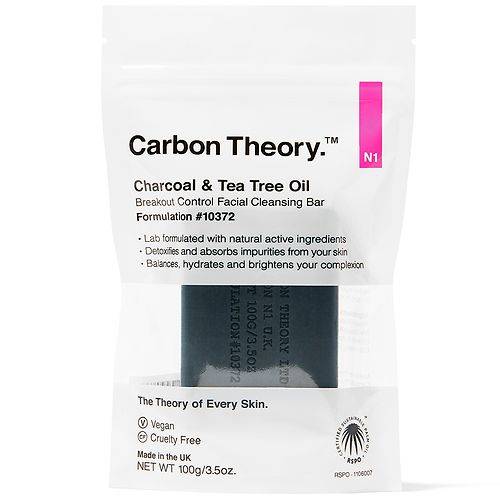 Carbon Theory Charcoal & Tea Tree Oil Breakout Control Facial Cleansing Bar - 3.5 oz