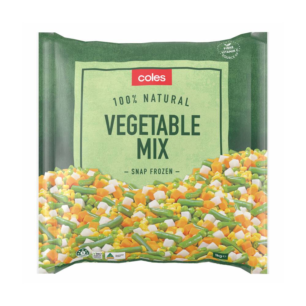 Coles Snap Frozen Vegetable Mix 1kg