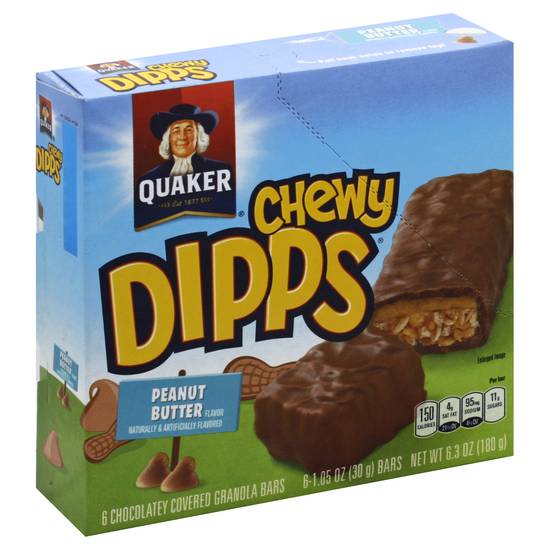 Quaker Chewy Dipps Chocolate Covered Granola Bars ( peanut butter)
