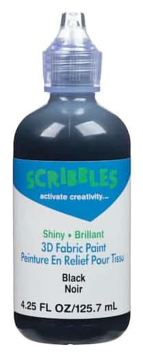 Scribbles Shiny 3d Fabric Paint, Black (4.25 fl oz)