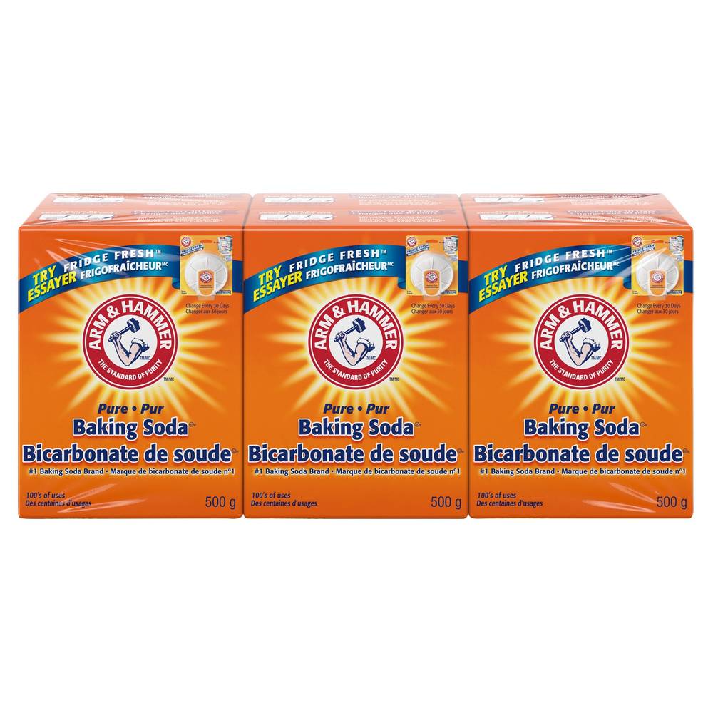 Arm & Hammer Pure Baking Soda, 500 G, 6-Pack