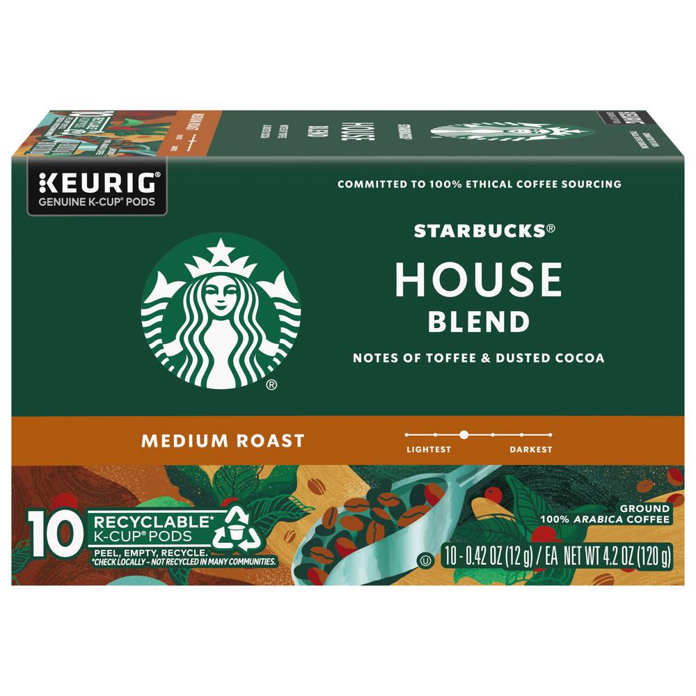 Starbucks House Blend Medium Roast Coffee K-Cups (4.2 oz)