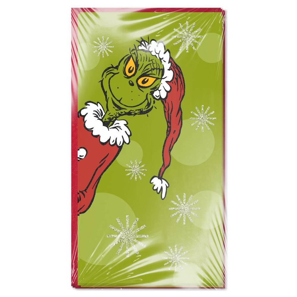 Hallmark Grinch Christmas Money or Gift Card Holder (6 ct)