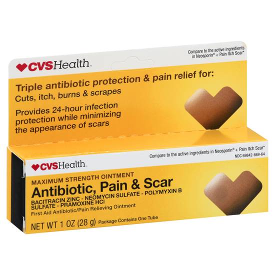 Cvs Health Maximum Strength Pain & Scar Antibiotic Ointment