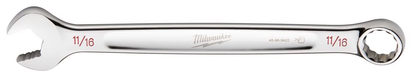 Milwaukee Max Bite 11/16 In. X 11/16 In. 6 And 12 Point Sae Combination Wrench 1.52 In. L 1 Pc