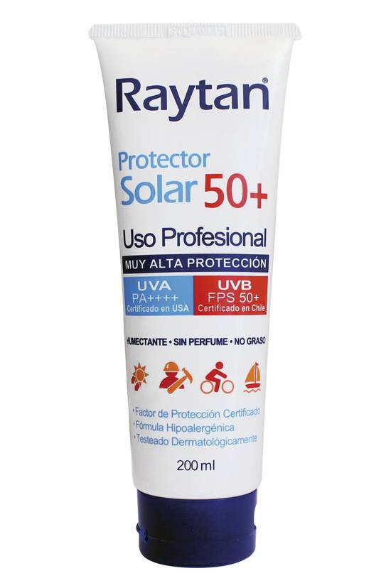 Protector Solar Raytan Uva/Uvb Factor 50+ 200 Ml