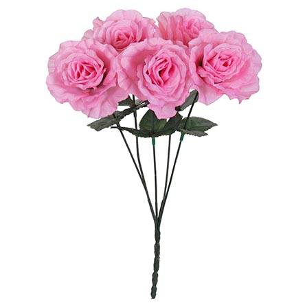 Rosas Abierta x5 Flores 35cm - Rosa