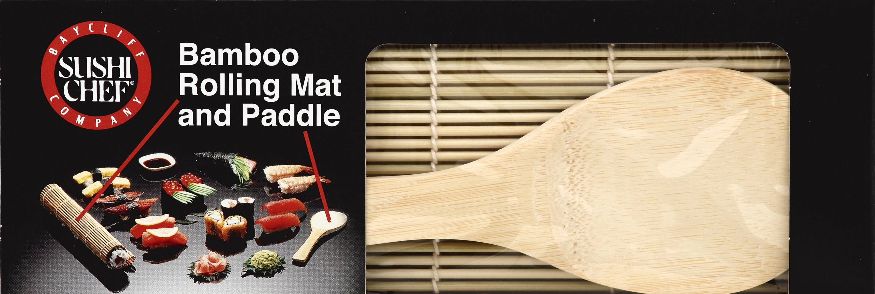 Sushi Chef Bamboo Rolling Mat and Paddle