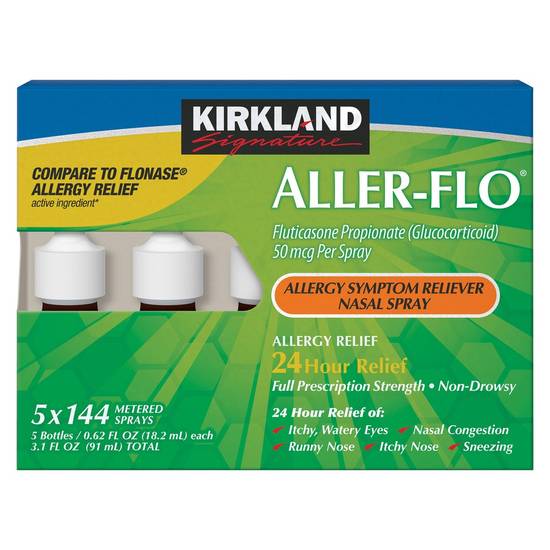 Kirkland Signature Aller-Flo 50mcg Allergy Relief Nasal Spray (5 ct)