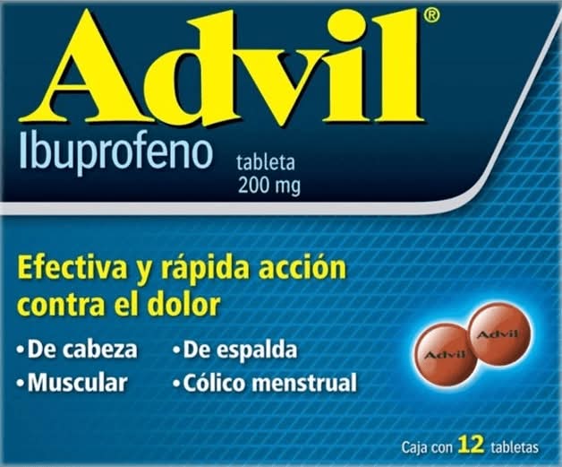 Advil · Ibuprofeno tabletas 200 mg (12 un)