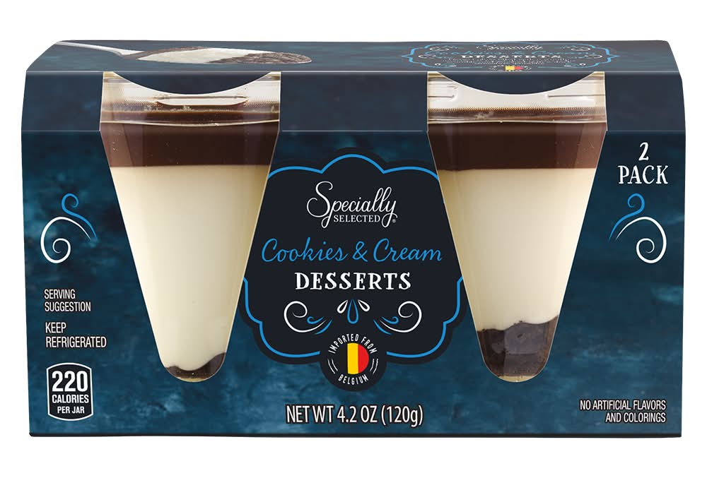 Specially Selected Dessert Mousses Cups, Cookies-Cream (4.2 oz, 2 ct)