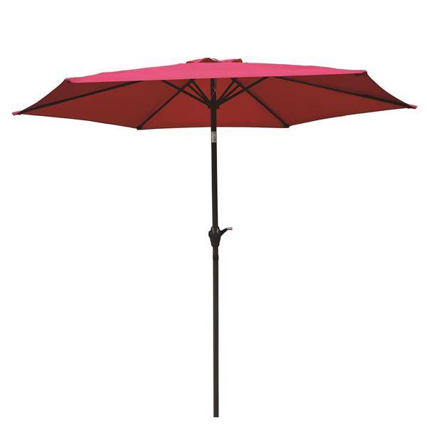9' Steel Market Umbrella - Red