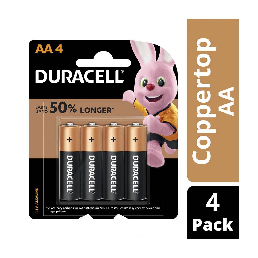 Duracell Coppertop Aa Batteries (4 pack)