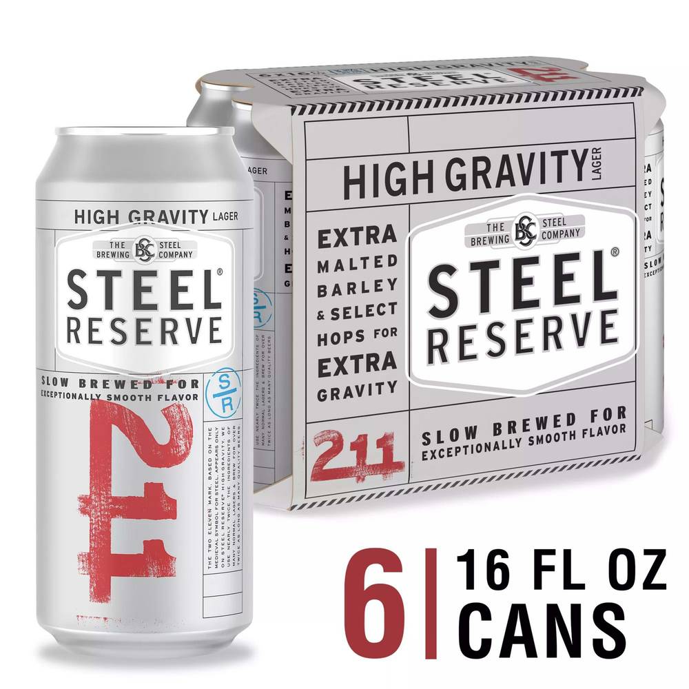 Steel Reserve 211 High Gravity Lager Beer (3ct, 24 fl oz )
