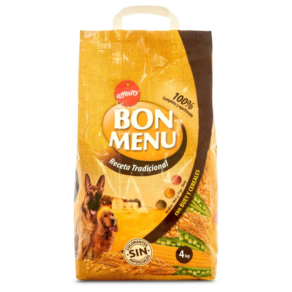 Alimento Para Perros Receta Tradicional Bon Menu Bolsa 4 Kg