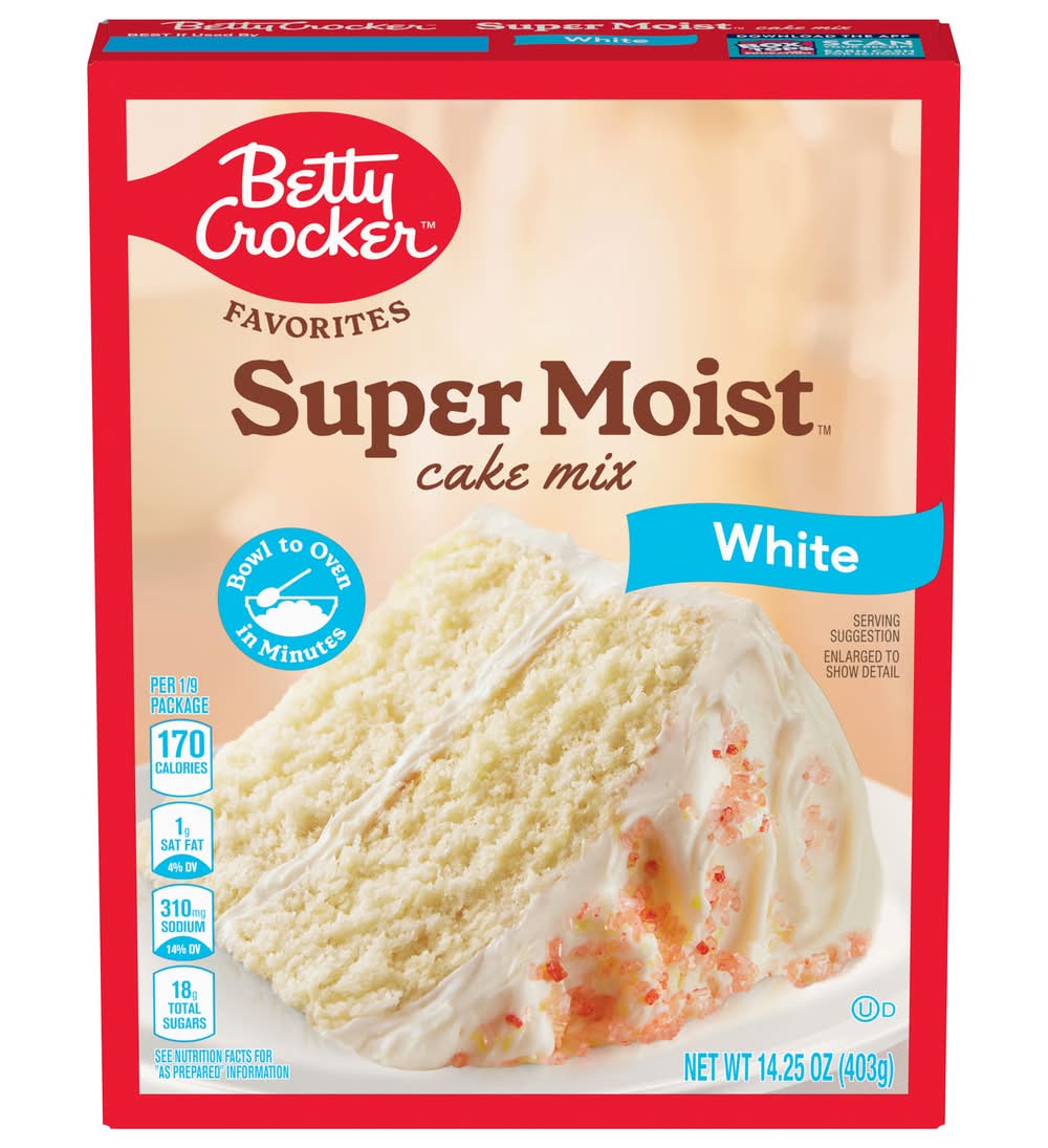 Betty Crocker Super Moist White Cake Mix (14.25 oz)