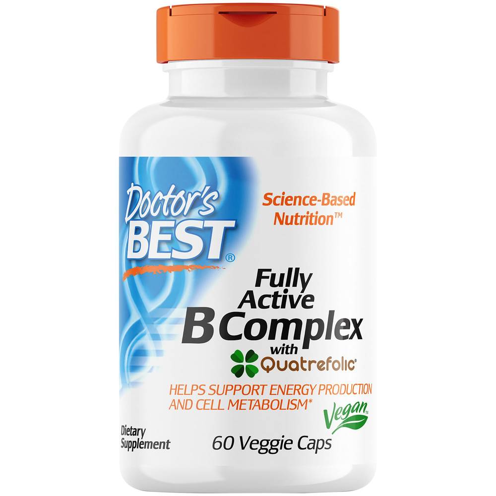 Doctors Best Fully Active B Complex With Quatrefolic Veggie Caps (60 ct)