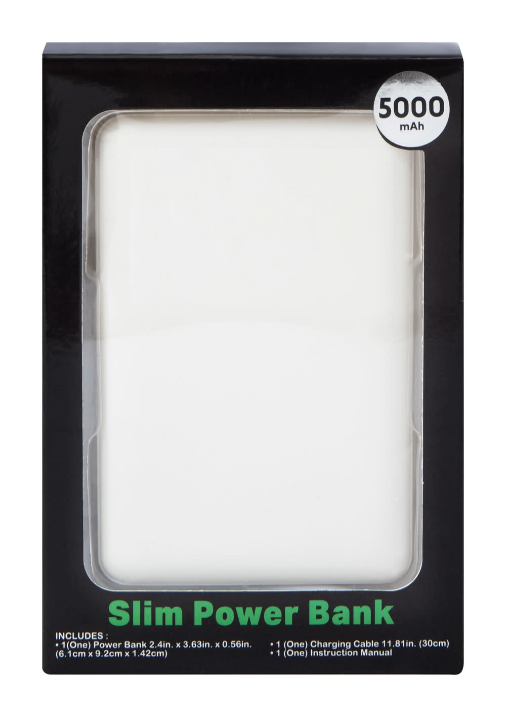 Slim Power Bank 5000mAh Cream