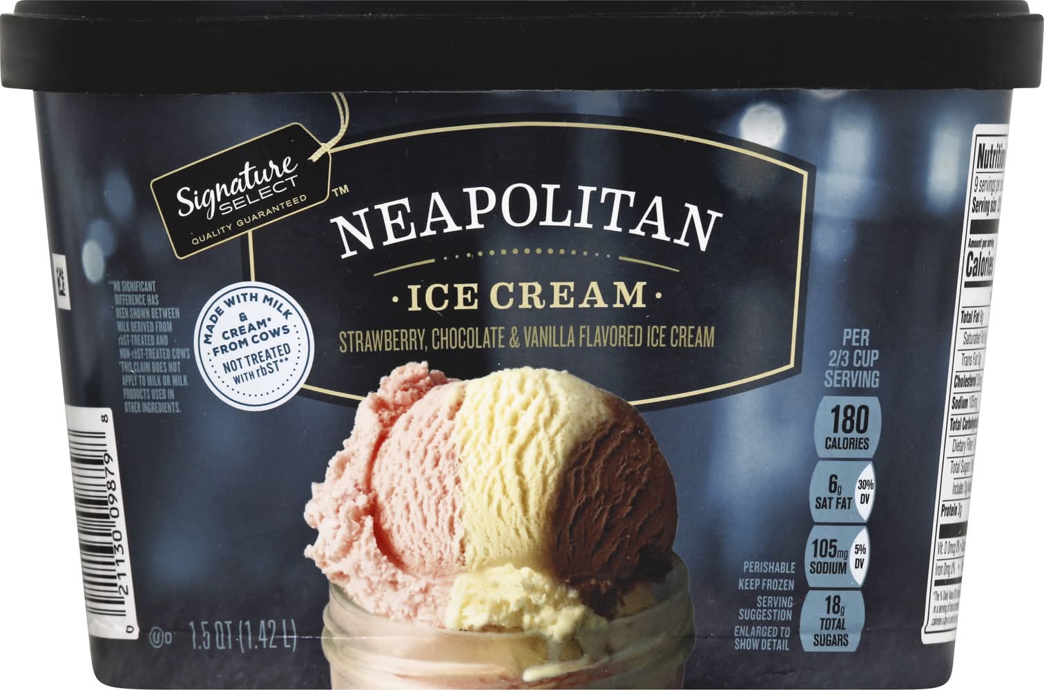Signature Select Neapolitan Ice Cream, Assorted (50.08 oz)