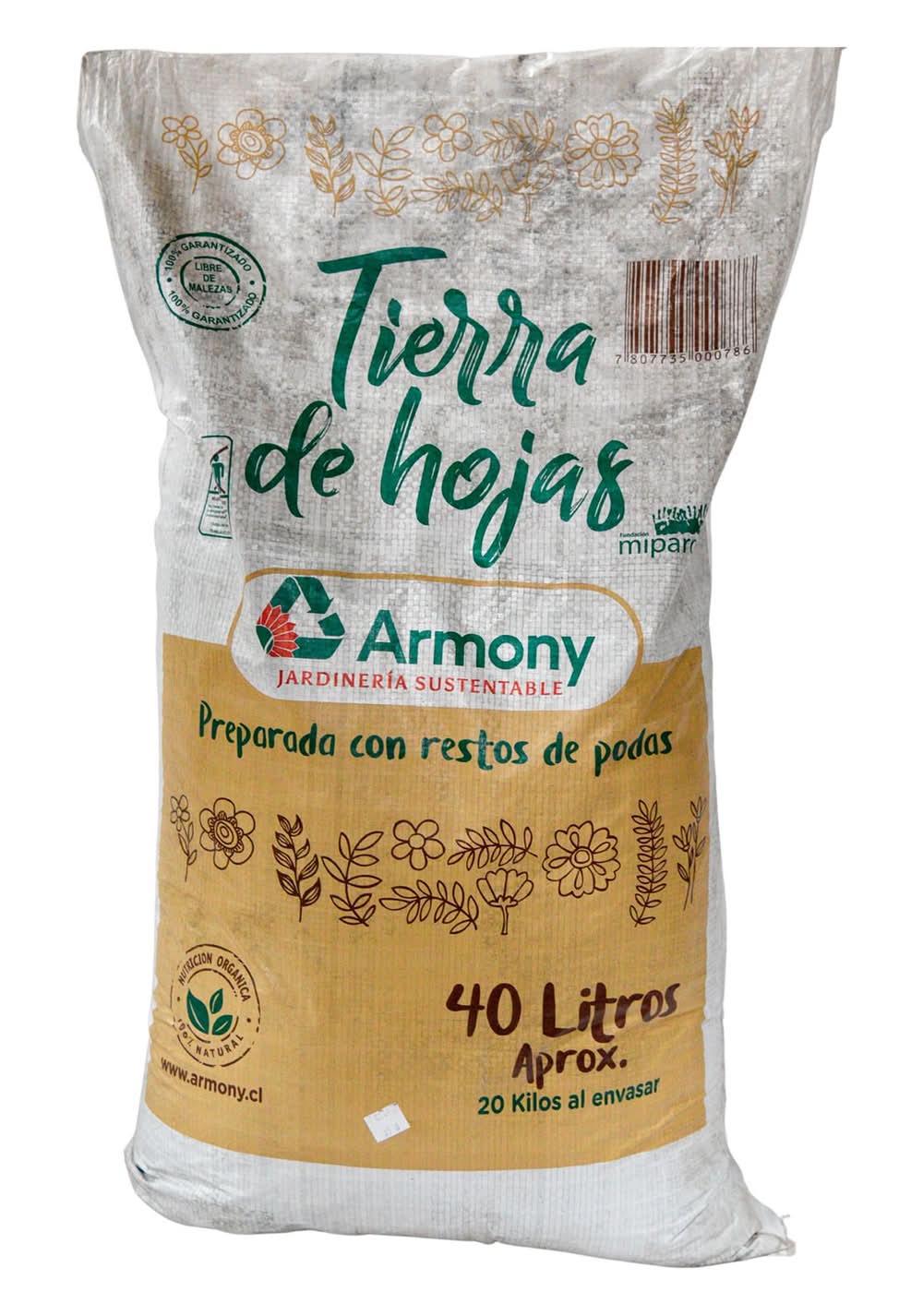 Tierra de hojas 40 litros natural