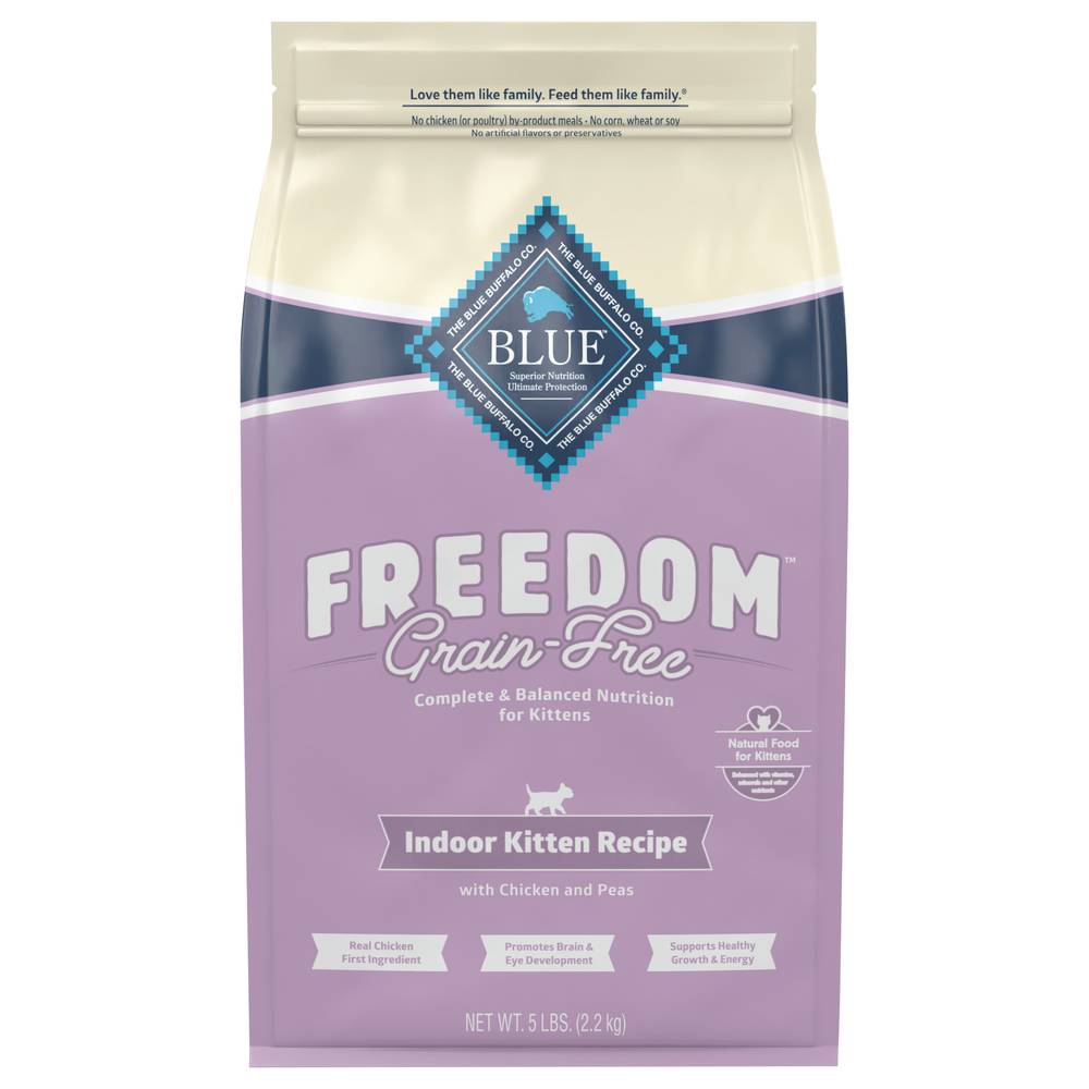 Blue Buffalo Freedom Indoor Kitten Recipe Dry Cat Food (5 lbs)