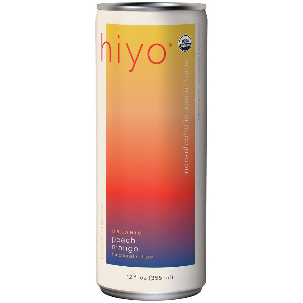 Hiyo Functional Seltzer Drink (12 fl oz) (peach mango)