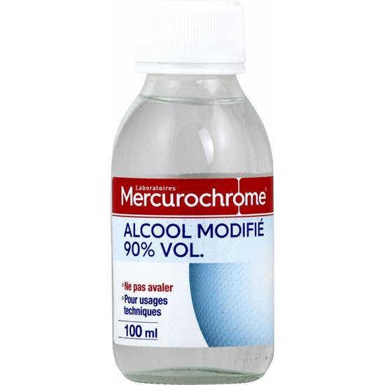 Alcool modifié 90% vol MERCUROCHROME - le flacon de 100mL