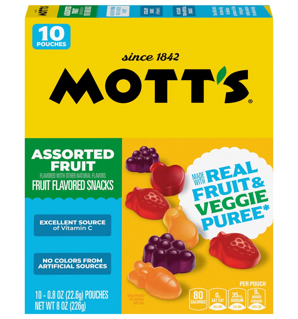 Mott's Fruit Snacks, Assorted (0.8 oz, 10 ct)