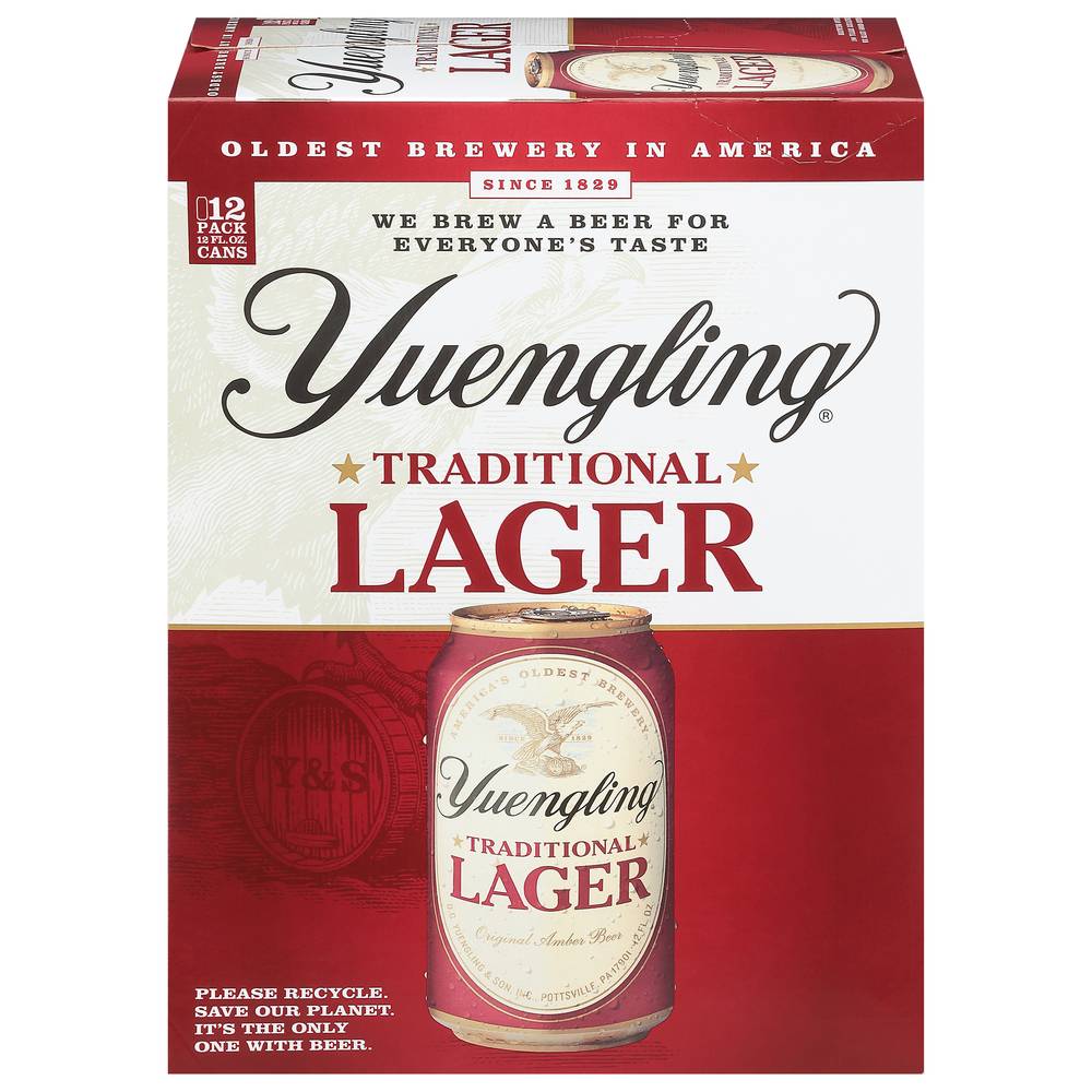 Yuengling Traditional Lager Beer (12 pack, 12 fl oz)