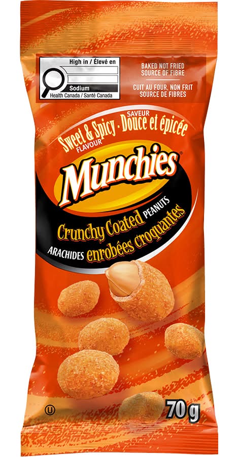 Munchies arachides enrobées croquantes douces et épicées (70g) - crunchy coated peanuts sweet & spicy (70 g)