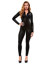 Black Wetlook Catsuit (Adult Medium)