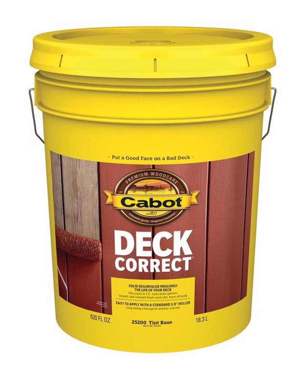 Cabot Deckcorrect Solid Tintable Tint Base Water-Based Acrylic Deck Resurfacer 5 Gal