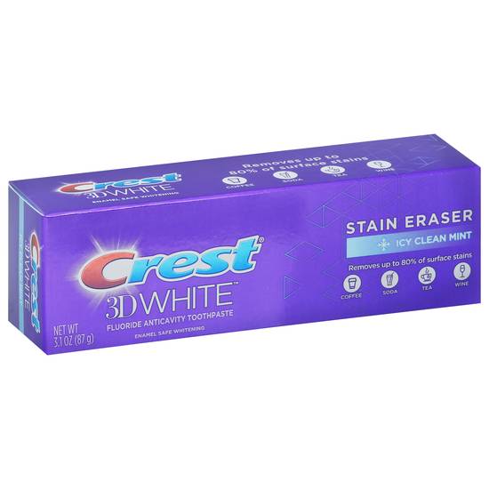 Crest 3d White Stain Eraser Icy Clean Mint Toothpaste