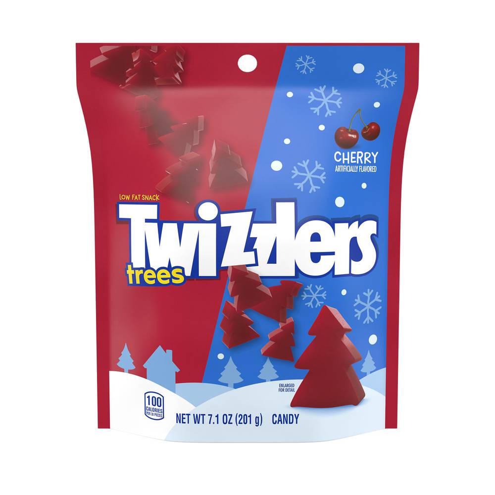 Twizzlers Cherry Flavored Tree Christmas Candy Bag - 7.1 Oz