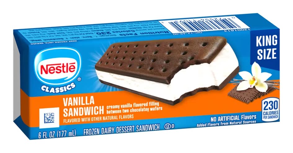 Nestle Ice Cream Sandwich Vanilla King Size