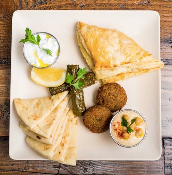 Order Mezze Plate food online from The Great Greek store, Palm Beach Gardens on bringmethat.com