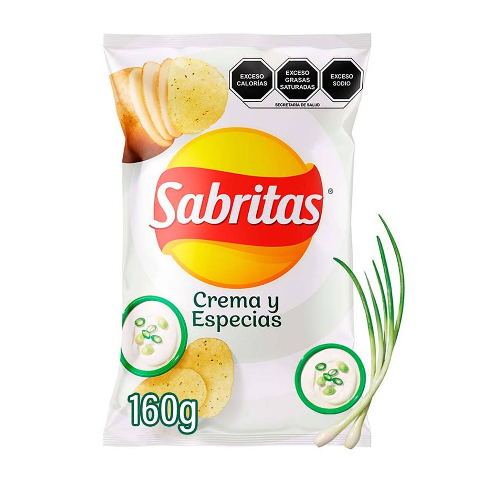 Sabritas · Papas fritas, crema-especias (160 g)