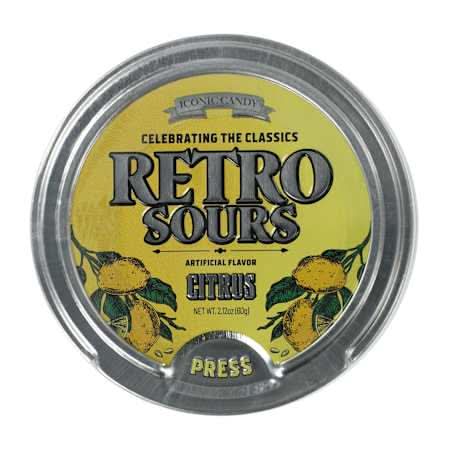 Retro Sours Citrus Tin Candy 2.1oz Citrus