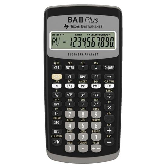 Texas Instruments Ba Ii Plus Financial Calculator (gray)