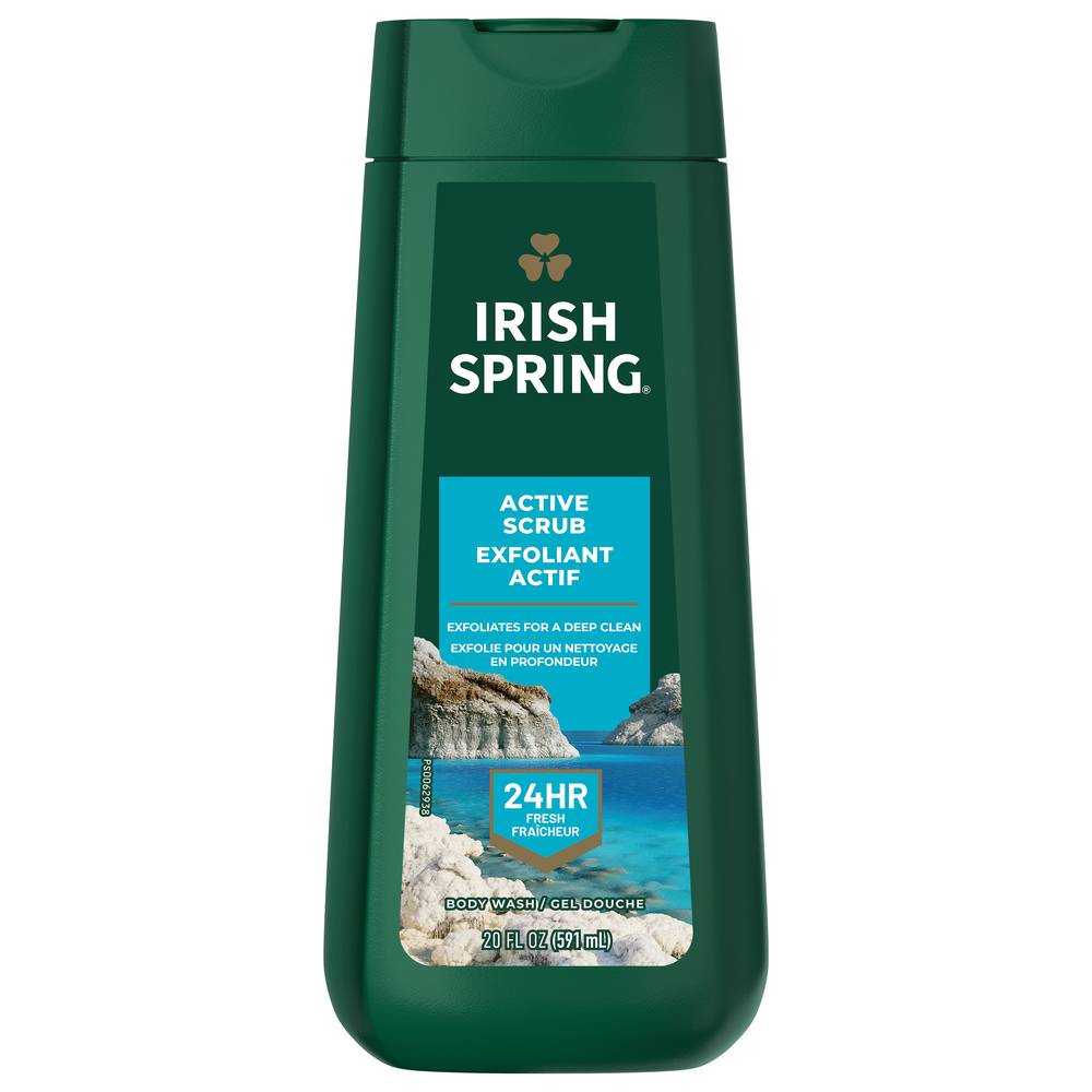 Irish Spring Active Scrub Moisturizing Face & Body Wash