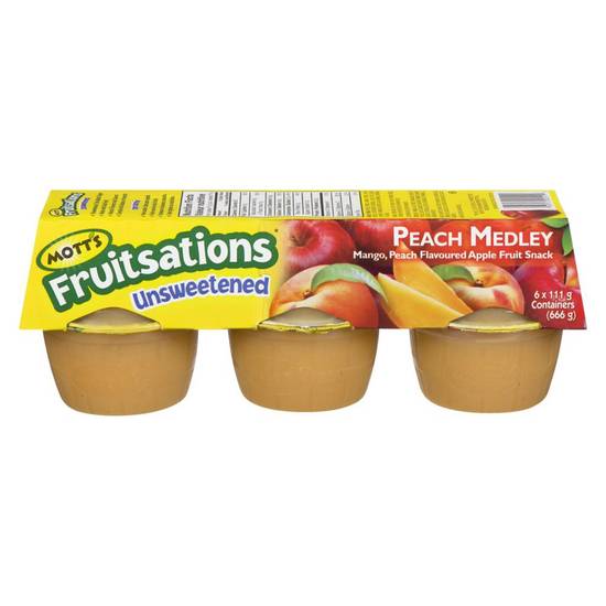 Mott's Fruitsations Unsweetened Peach & Apple Fruit Snack (6 x 111 g)