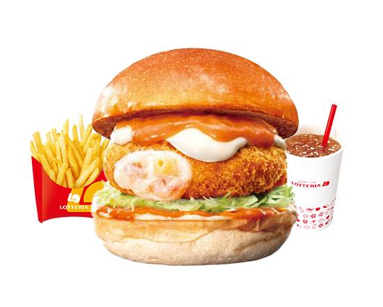 【セット】ビスク えびグラタンバーガー Bisque and Cheese Shrimp Gratin Croquette Burger Set